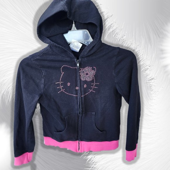 Girls Hello Kitty Hoodie Zipper Jacket Size M(10) - Picture 3 of 5